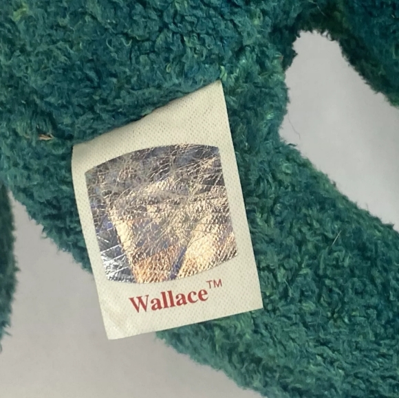 Vintage Ty Beanie Baby Wallace the Bear DOB January 25, 1999 Green With Scarf - Picture 7 of 14